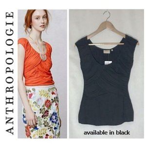 Anthropologie Deletta Wynwood top black xs